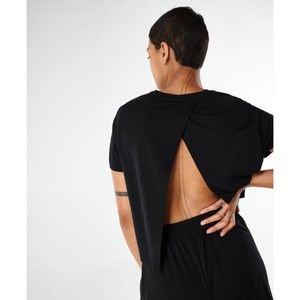 SWEATY BETTY Cruise Cupro Crop Top Black Size S